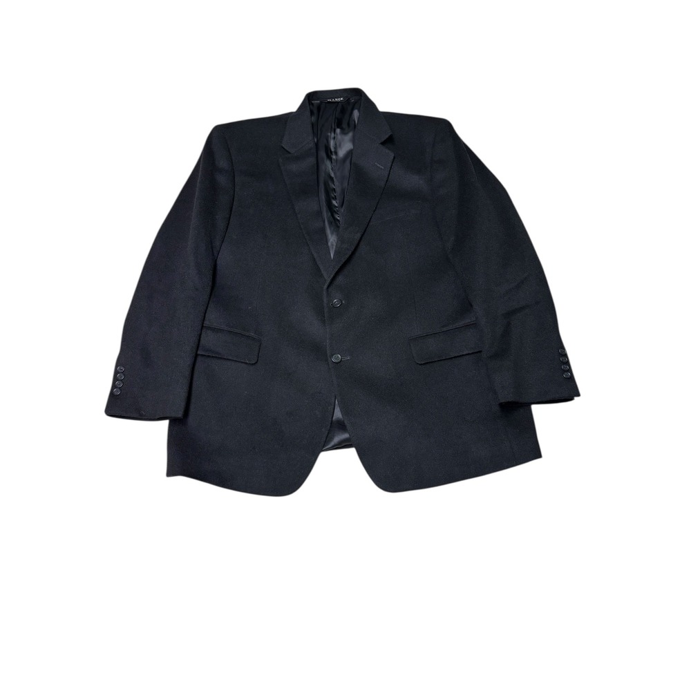JOS‎ A BANK 100% Camelhair Blazer Sport Coat Mens 46R Black Wool Lined